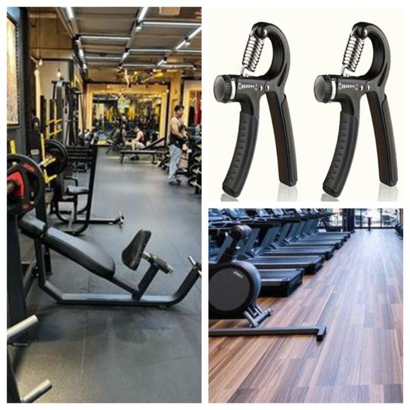 Adjustable Hand Grip Strength Trainer 11-132 lb (5-60 kg) Non-Electric Resistance Ergonomic Portable Forearm Exerciser For Muscle Toning Rehab Home Fitness - color: black