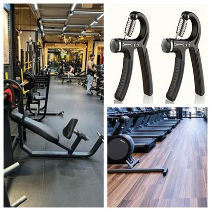 Adjustable Hand Grip Strength Trainer 11-132 lb (5-60 kg) Non-Electric Resistance Ergonomic Portable Forearm Exerciser For Muscle Toning Rehab Home Fitness - color: black