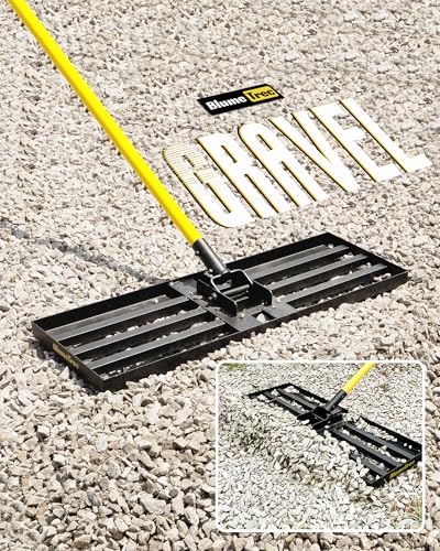 Lawn Leveling Rake, 45"x10" Heavy Duty Sand Leveling Tool with 7FT Long Handle, Steel Golf Rake for Soil, Compost, Gravel, Lawn Leveler for Yard, Garden, Golf Course, Landscaping Level Tool - style: 7FT 45"x10"