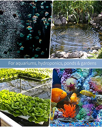Pawfly 7 W 254 GPH Commercial Air Pump Adjustable Quiet Oxygen Aerator Pump with Air Stones 4 Outlets Manifold and Airline TubingAccessories for Up to 300 Gallon Tank Aquarium Pond - size: Basic with Kit (Up to 300 Gallon)