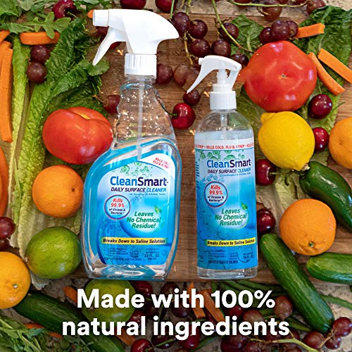 CleanSmart Daily Surface Spray Disinfectant, Kills 99.9% of Viruses, Bacteria, Mold & Fungus, 16 oz Bottle (Pack of 3) - size: 16 Fl Oz (Pack of 3)