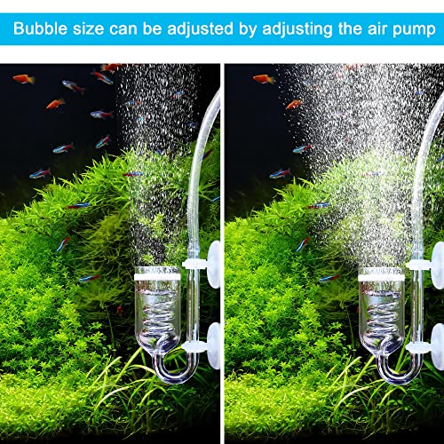 Glass CO2 Reactor, 3 Spiro Glass Diffuser for Aquarium Plants, Suitable for Tanks 15-200 Gal/60-757 Liter - color: CO2 Diffuser-Spiral