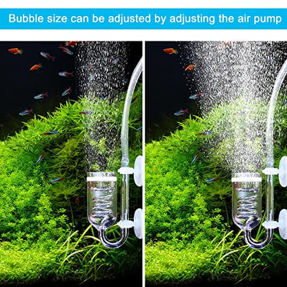 Glass CO2 Reactor, 3 Spiro Glass Diffuser for Aquarium Plants, Suitable for Tanks 15-200 Gal/60-757 Liter - color: CO2 Diffuser-Spiral