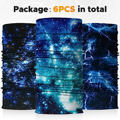JOEYOUNG Headwear, Bandana, Neck Gaiter Head Wrap Headband Balaclava Magic Scarf - color: A-blue Starry Sky