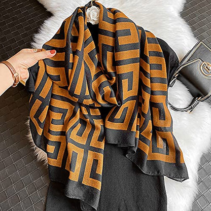 FINIZO Women's Fashion Scarves, Lightweight Cotton Blend Neck Scarves - color: 02