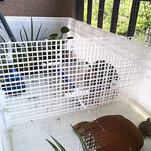 WEAVERBIRD 2Pcs Aquarium Divider Tray Plastic Grid Divider Tray Egg Crate for Aquarium Fish Tank Bottom Isolation, White - color: White