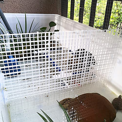 WEAVERBIRD 2Pcs Aquarium Divider Tray Plastic Grid Divider Tray Egg Crate for Aquarium Fish Tank Bottom Isolation, White - color: White