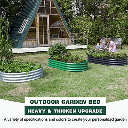 Land Guard 2Pcs Galvanized Steel Raised Garden Bed,8 x 4 x 1 ft Large Metal Raised Planter Beds, Aluminum Raised Garden Bed for Vegetables, 8 x 4 x 1ft(2pcs) - color: 1-silver, size: 8×4×1ft(2pcs）