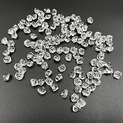 Reusable Fake Ice Cubes 2500 pcs 6 x 9 mm for Rock Crystals Treasure Gems for Table Scatters, Vase Fillers, Wedding Photography Props Vase Fillers - color: 6*9mm-2500pcs