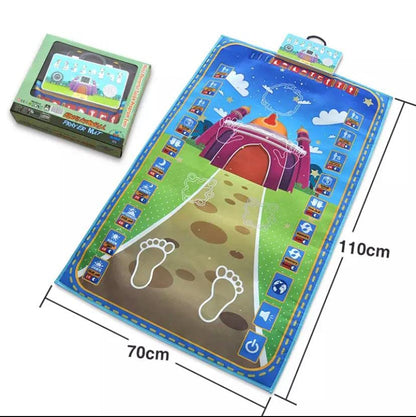 Electronic Adult/Children Educational Interactive Prayer Mat-Islamic, Smart Intelligent Muslim Prayer mat, Green -Blue