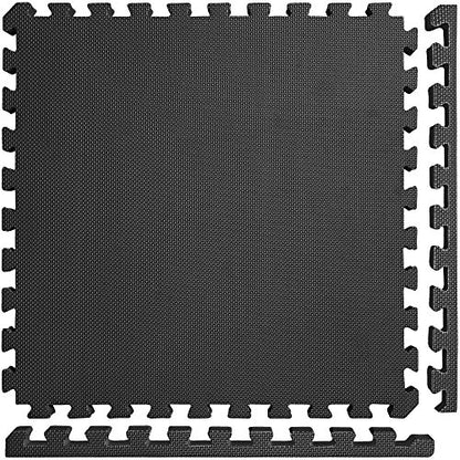 Meister X-Thick 1.5" Interlocking EVA Foam Mats - BK - 36 Tiles (144 Sqft) | Extra-thick 2X cushioning w/ anti-slip grip. 2' x 2' puzzle mats for wrestling, MMA, gymnastics, home gyms and play areas - color: Black, size: 36 Tiles (144 Sqft)