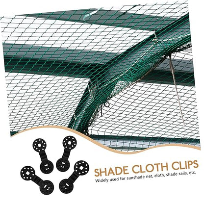 LIOOBO 25PCS Black Sturdy Sunshade Mesh Clips for Greenhouse Heavy Duty Plastic Buckles for Gardening Accessories for Fixing Shade Cloth and Netting