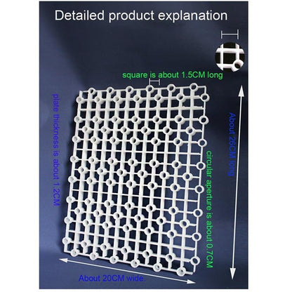 Aquarium Partition Plate Cover Filter Material Pad Turtle Fish Tank Terrace Grid DIY White(10pcs) - size: 10pcs
