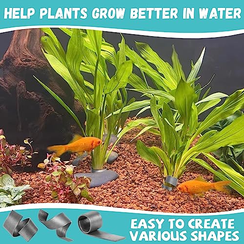 52 Pcs Aquarium Plant Weights, Plant Weights for Fish Tank, Aquarium Plant Anchors, Aquarium Plant Weights for Live Plants, Stops Plants from Floating in The Aquarium.