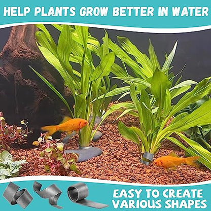 52 Pcs Aquarium Plant Weights, Plant Weights for Fish Tank, Aquarium Plant Anchors, Aquarium Plant Weights for Live Plants, Stops Plants from Floating in The Aquarium.