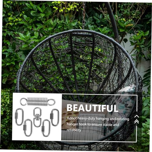 1Set Hammock Chair Spring Set Heavy Duty Metal Swing Springs for Hanging Chairs Porch Swings and Outdoor Use Suitable for Yoga Relaxation and More