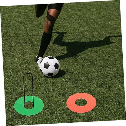 Soccer Training Cone Holder Portable Disc Storage Stand for Football Practice Lightweight Metal Base for Easy Carrying Accommodates Multiple Discs and Base Plates