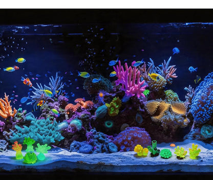 13Pcs Glow in The Dark Mini Ocean Creatures Decor Luminous Resin Sea Animal Figurines Tiny DIY Ornaments for Fairy Garden Aquarium Fish Tank Decor