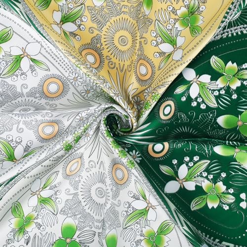 27" Head Scarf Like Satin Silk for Women,Hair Scarves Bandana,Headband Silk Feeling for Hair Wrap - color: Green