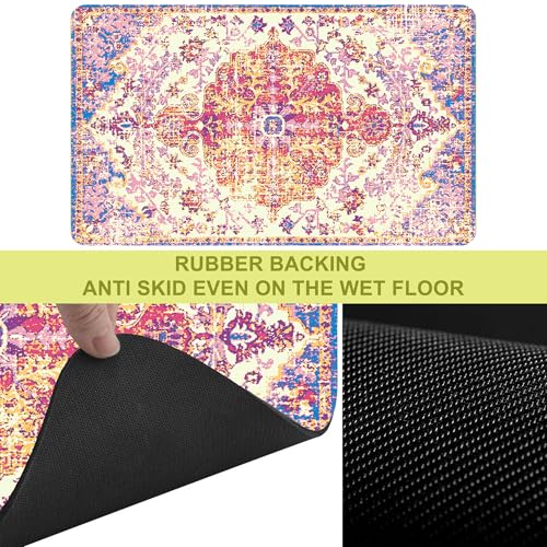 Cat Food Mat Pet Feeding Mats Dog Bowls Mat Cat Water Mat 12x20 Inch Boho2 - color: Bohemia Style 02