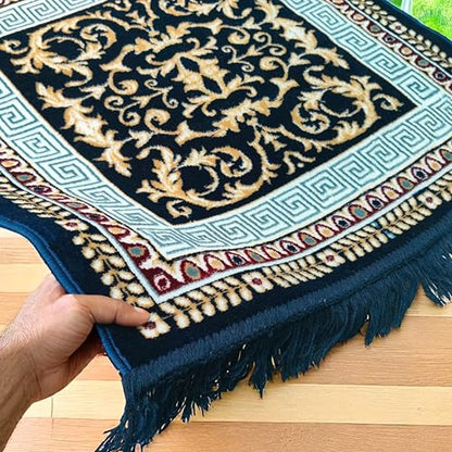 Pooja Aasan in Velvet 20 Inch – Soft Prayer & Meditation Seat, Puja Cloth Rug for Home Temple, Yoga & Daily Worship | Multi-Purpose Floor Seating Mat, Travel Mat, Mattress Mats, Car Seat Cover Decor