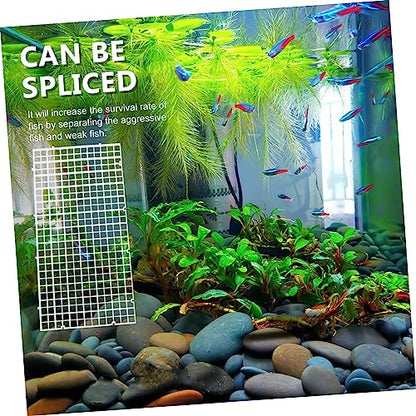 Abaodam 1set Fish Tank Divider Aquarium Isolation Board for Breeding Separation Transparent Cups for Fish Tank Supplies - color: Transparent