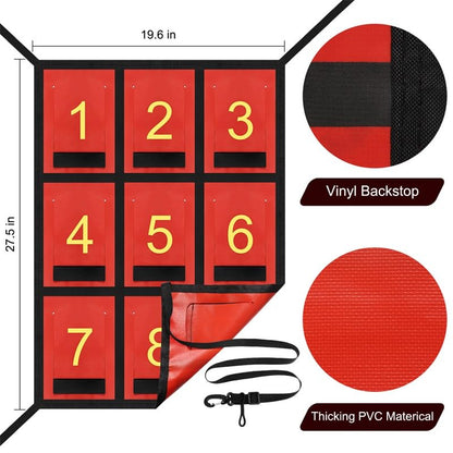 Adjustable Strike Zone Target,Numbered Pitching Pad for Baseball | Baseball Softball Target with Adjustable Straps, Practice Throwing and Hitting Accuracy Target for 6x6 7x7 8x8 Ft Nets - style: Black