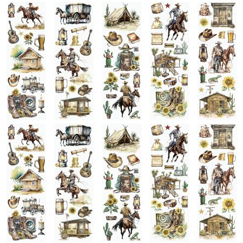 WANDIC 10 Sheets Rub On Transfer Sticker, Retro Shepherd Carriage Pattern Stickers Waterproof Transfer Decals for DIY Scrapbooking Photo Albums Furniture,11.8 * 3.9in - color: Retro Shepherd Carriage