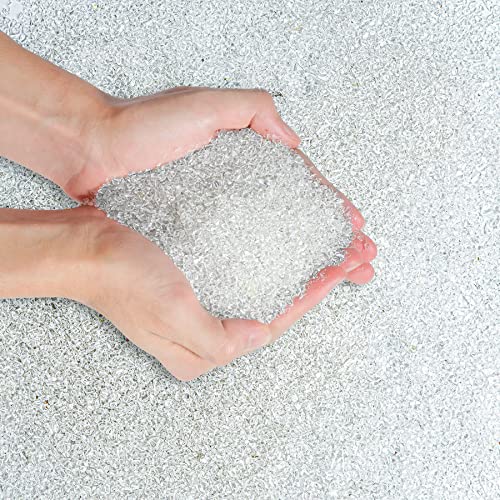 T4U Crystal Rocks for Aquarium, Clear Quartz Chips Pebbles for Plants 2 lb | Crushed gemstone gravel for fish tank decor, succulent top dressing, terrariums, vase filler, resin art and craft projects - color: #3 - Clear, size: 2 LB