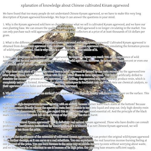 Chinese Natura Kynam Agarwood （Qinan Oud） - Boasts a Distinctly Unique Aroma, Ideal for Home Incense, Meditation & More | Sustainable Harvesting (Weight 20g -Upper Medium Grade -Block) - color: Weight 20g -Upper Medium Grade -Block