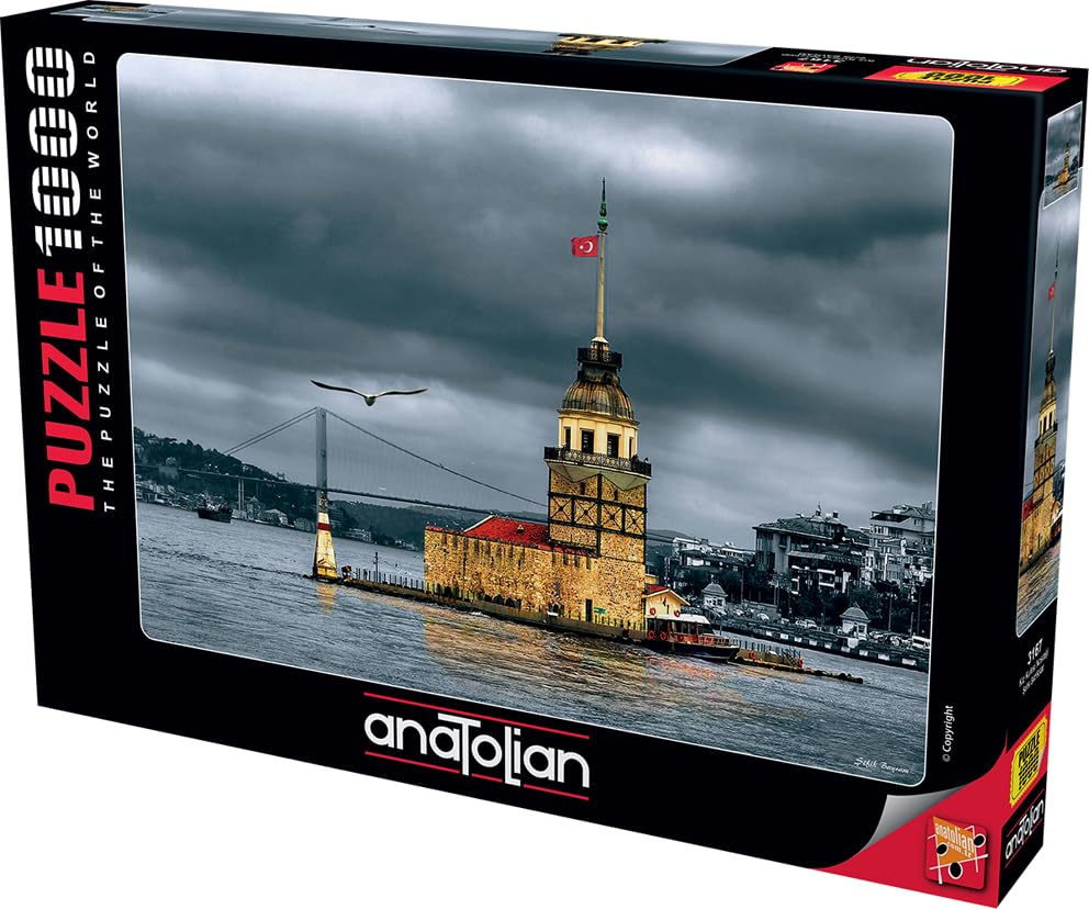 Anatolian Puzzle - Maiden's Tower (Nostalgia), 1000 Piece Jigsaw Puzzle, #3167 - color: Kız Kulesi Nostalji