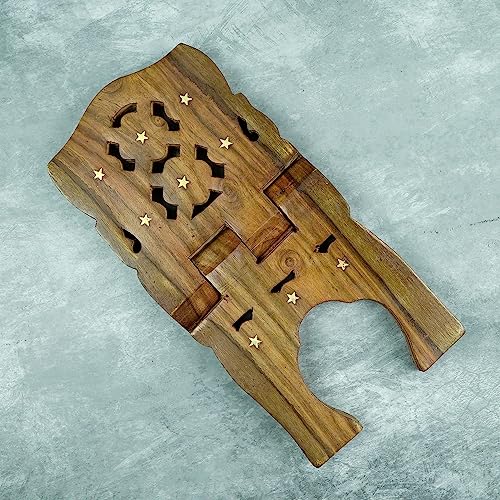 Wooden Holy Quran Sharif Book Reading Holder Rihal Stand Foldable | Handmade Holy Quraan Books Folding Rehal Stand Best Kuran Shelf Items Wedding Gifts for Bride Size : 12 Inch