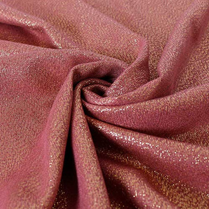 LMVERNA Women's Sparkling Metallic Soft Pashmina Shawls and Wraps Scarf in Solid Colors - color: Rose-gold
