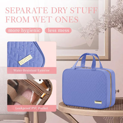 HOTOR Hanging Travel Toiletry Bag Women Men Essentials Aegean-Blue - color: Aegean-Blue, size: Medium