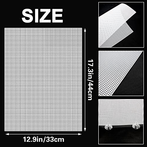 2 Pack Fish Tank Divider with Suction Cup, Aquarium Divider Plastic Cuttable Grid Plate for Juvenile Fish Separator DIY Designed Clear Easy to Bent Cut and Assemble, 13x17.3in - size: 13x17.3in