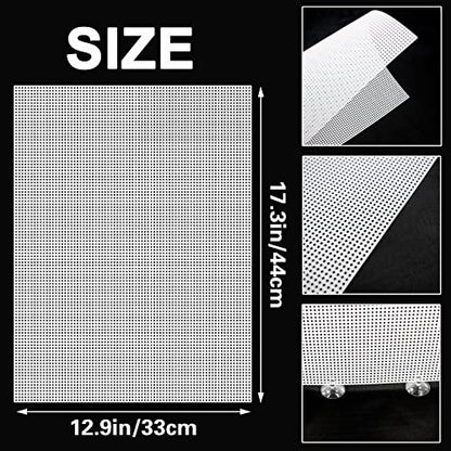 2 Pack Fish Tank Divider with Suction Cup, Aquarium Divider Plastic Cuttable Grid Plate for Juvenile Fish Separator DIY Designed Clear Easy to Bent Cut and Assemble, 13x17.3in - size: 13x17.3in