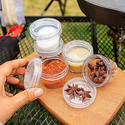 Portable Camping Spicing Travel Set, Spicing Storage Bag With 5 Seasoning Bottle Picnics Fishing Barbecue Seasoning Box Keep Spices Dry