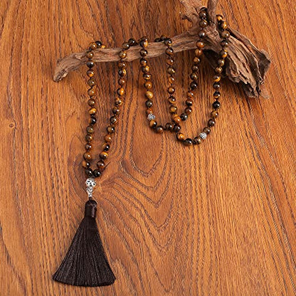 Tasbih Prayer Beads Allah & Muhammad Islamic Prayer Rosary Muslim Islam Misbaha Tasbeeh Sibha 99 Prayer Beads Necklace 33 Prayer Beads Bracelet - color: 8mm Yellow Tiger Eye 99 Beads
