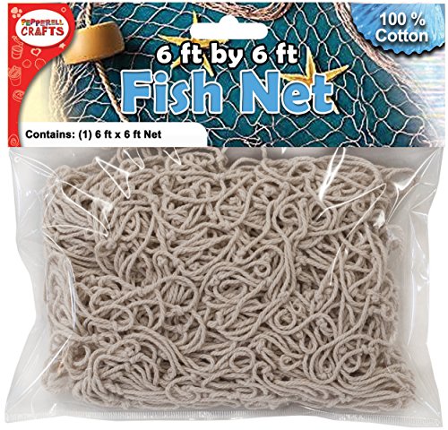 Pepperell DECTN Cotton Fish Net x 6 feet, White