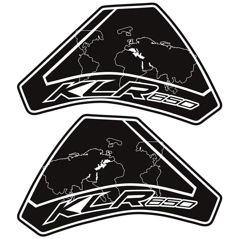 KLR650 Tank PAD Front Side Tank Pad Fuel Stickers Compatible with Klr650 2022-2025 3D Gel Tank Fuel Gip Decal KLR650 Sticker Pad(Black) - color: 1441-1 Black