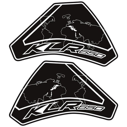 KLR650 Tank PAD Front Side Tank Pad Fuel Stickers Compatible with Klr650 2022-2025 3D Gel Tank Fuel Gip Decal KLR650 Sticker Pad(Black) - color: 1441-1 Black