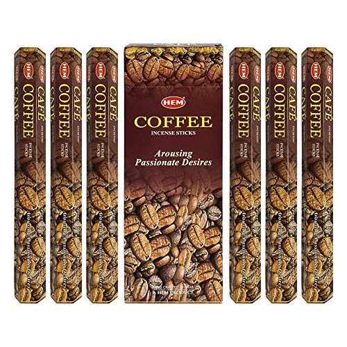 Coffee Incense Sticks and Incense Stick Holder Bundle Insence Insense Hem Incense Sticks - color: Coffee
