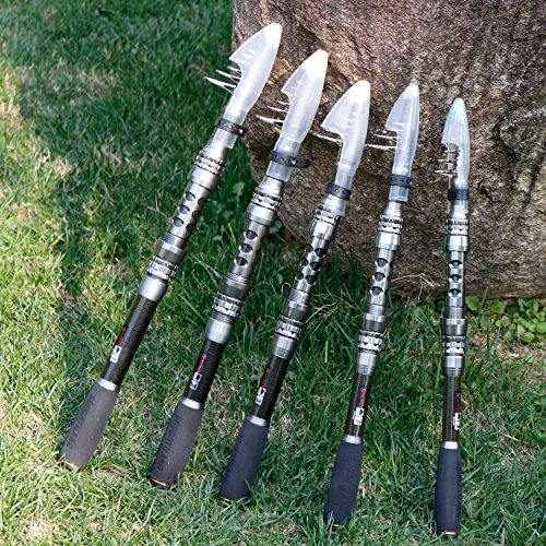 Sougayilang Fishing Rod Reel Combo with Telescopic Fishing Pole Spinning Reel Carrier Bag for Travel Saltwater Freshwater Fishing - size: 5.91 ft, style: C-only Fishing Rod