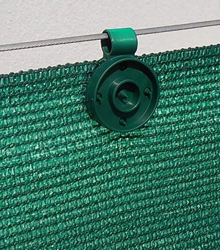 Shade Cloth Plastic Clips, UV Treated | 20 Pack, Color Green - color: Green, size: 20 Pack