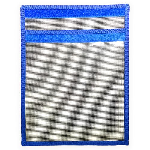 12" x 9" Fishing Lure Bag, 5 Pcs Blue Mesh Foldable Unrigged | Saltwater & Freshwater Tackle Storage, Single Pouch Vinyl Organizer, Trolling Lures, Marlin & Offshore Fishing