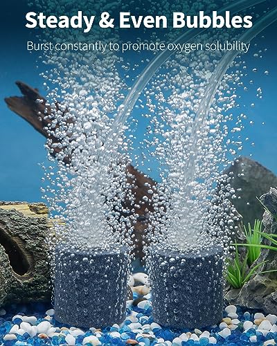 Pawfly Aquarium Air Stone 2 Inch Fish Tank Air Stone Bubbler Cylindrical Bubble Release Tool Oxygen Diffuser for Air Pump Fish Tank Bucket Small Pond and DWC System, 2 Pack - size: 2x2" (2 Pack)