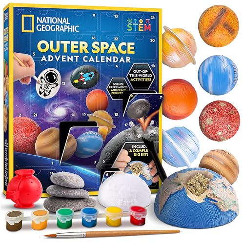 National Geographic 2026 Space Advent Calendar with 24 Activities - style: Outer Space Adventures