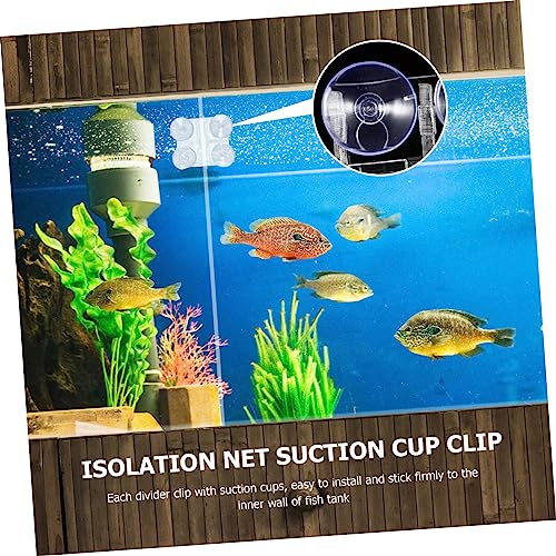 2pcs Acrylic Fish Tank Divider Clips Cups Aquarium Isolation Clips for Fish Separation and Easy to Install Suitable for Freshwater and