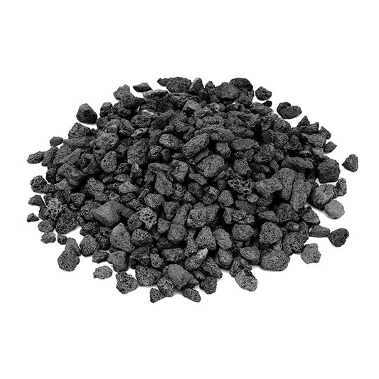 Skyflame 3/8" - 3/4" Natural Lava Rock Stones for Gas Fire Pit Fireplace | 10LB, Black, Base Layer Under Gas Log Set, Garden Landscaping Decoration, Cultivation of Potted Plants, Indoor Outdoor Use - color: Black, size: 3/8" - 3/4"