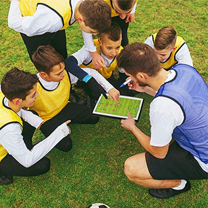 Pure Vie Portable Magnetic Soccer Coaching Board Football Tactics Clipboard | Soccer Strategy Whiteboard for Coaches Training and Matches, Dry Erase Board with Magnet, Pen Football Sport Coach Must Haves - color: 20.86'' X 12.20''